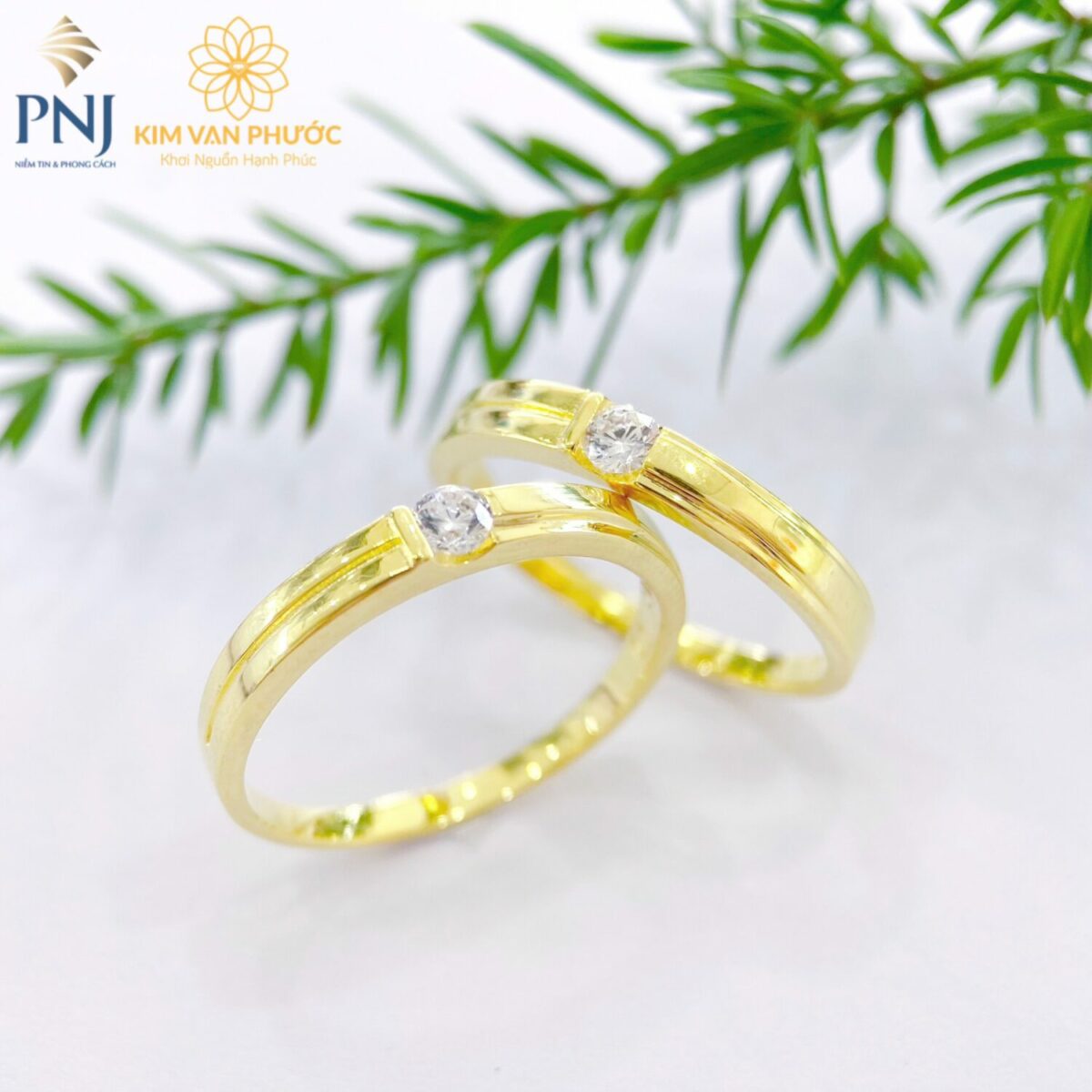 NHẪN CƯỚI PNJ 14K(610) - Kim Vạn Phước - Trang sức Vàng, Kim Cương, Italy cao cấp