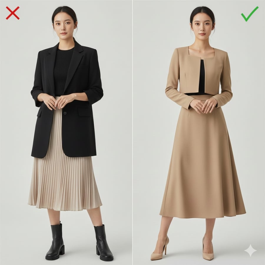 Xếp ly nhỏ từng là biểu tượng của vẻ nữ tính và nền nã, nhưng chính sự “quá an toàn” này lại khiến kiểu chân váy ấy nhanh chóng trở nên cũ kỹ